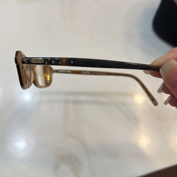 Coach Lizzie tortiseshell small rectangular eyeglasses  size 135 women’s petite - Picture 6 of 9